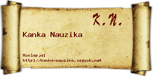 Kanka Nauzika névjegykártya